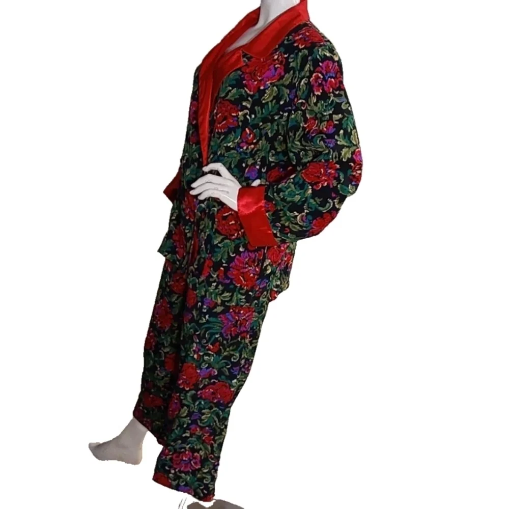 VICTORIA SECRET Double Breast 2 Pieces Vintage Resortwear Pajamas Set,
